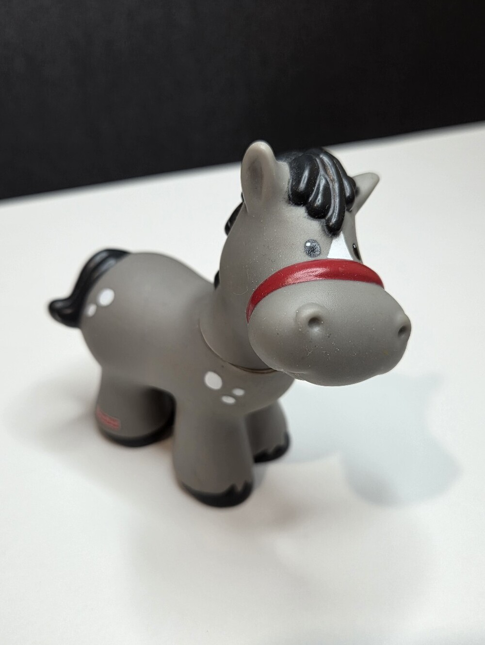 Fisher Price Little People Gray Spotted Horse Vintage 2001 Farm Animal